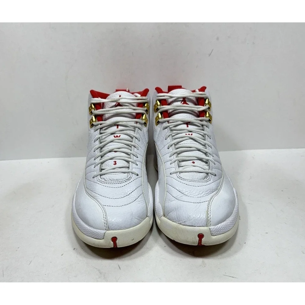 Nike Air Jordan 12 XII Retro FIBA White Red 130690-107 Men's Size 11.5 Shoes